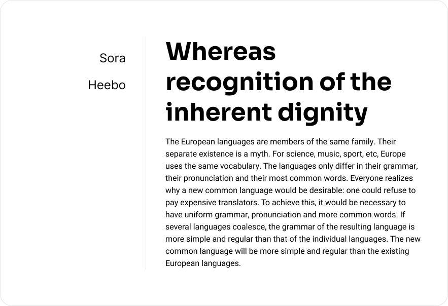 Fonts Pairing: Sora & Heebo